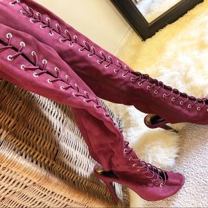 🍇 Berry Color Thigh Heels 🍇